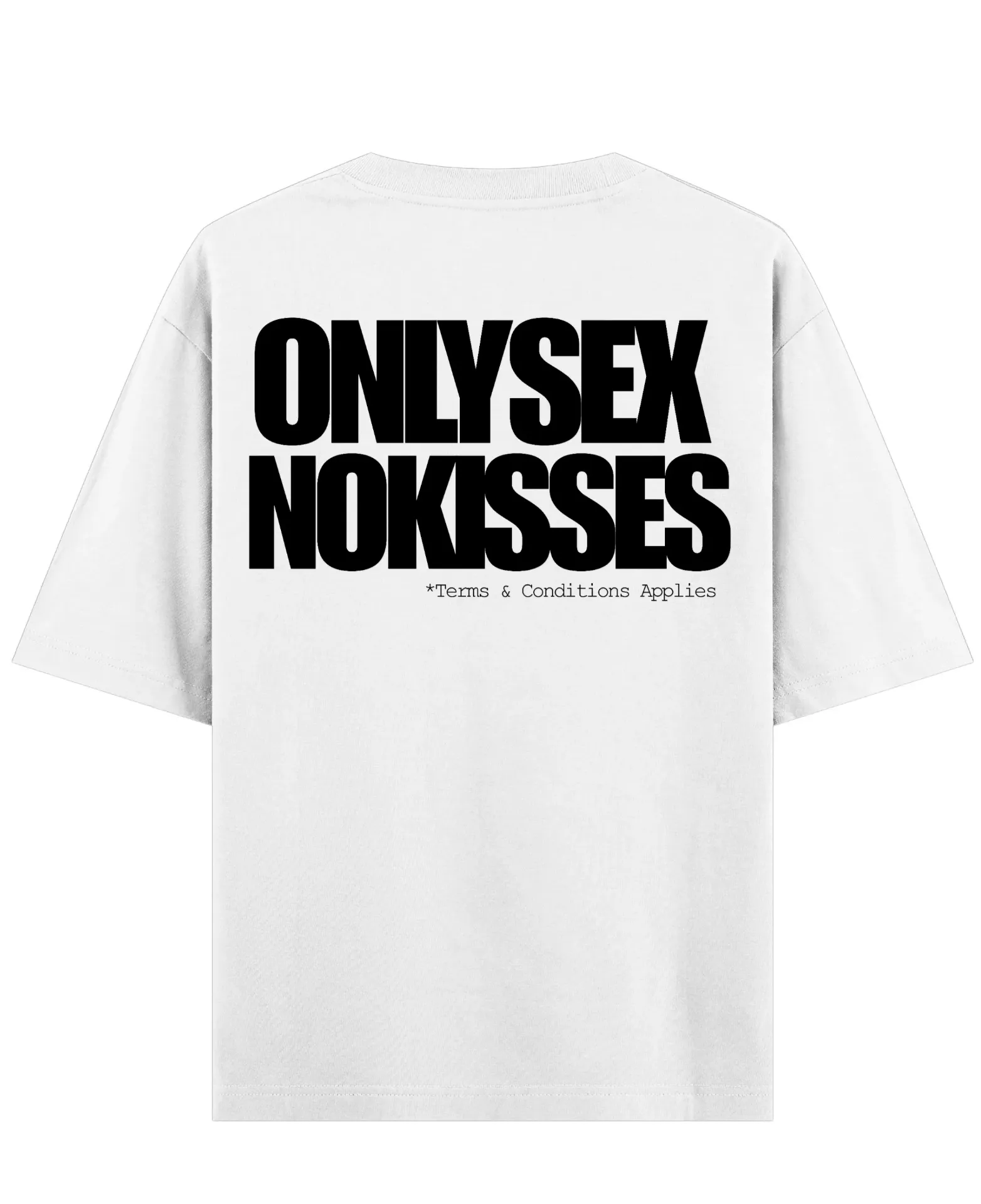 NO KISSES* WHITE TEE